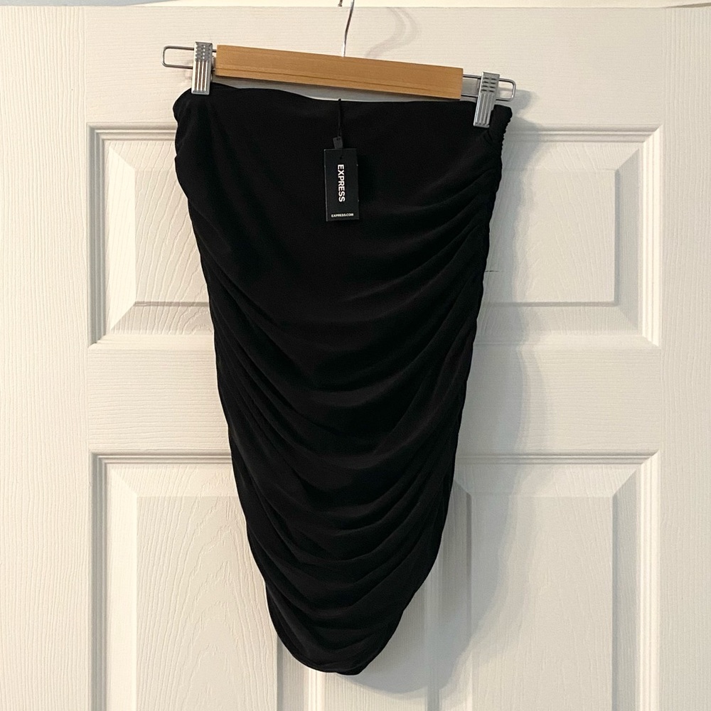 NWT Express Black Ruched Pencil Skirt